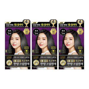 리엔 흑모비책크림 염색약 흑색, 120g, 3개