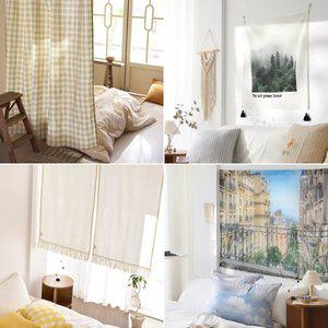 카페 감성 패브릭포스터 가리개커튼 가림막 주방 나염 프린트