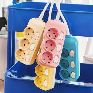 스마트파워탭 국산 컬러 멀티탭 개별 3구 45cm 블루 슈팅스타 디자인 멀티탭 LED 개별