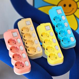 스마트파워탭 국산 컬러 개별 4구 멀티탭 / 과부하차단 메인 절전 스위치 감성 공간 인