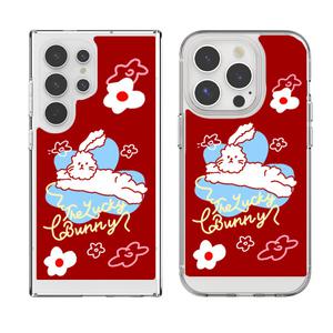 최신 귀여운 갤럭시 아이폰 케이스 토끼 플라워 / 핸드폰케이스 S25 S24 S23 16 15 14