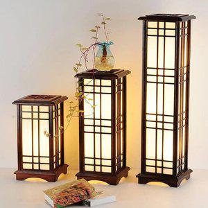 일본 전통 스탠드 램프 우드 플로어 나무 바닥 무드등