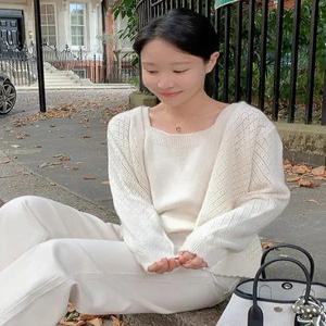 해롯 니트 스퀘어넥 나시 가디건 세트 (2color)