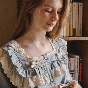 메디나 긴팔 투피스 스카이블루 (30수)