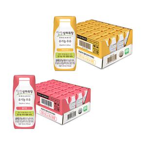 상하목장 유기농 딸기우유, 125ml, 24개 + 유기농 바나나우유, 125ml, 24개
