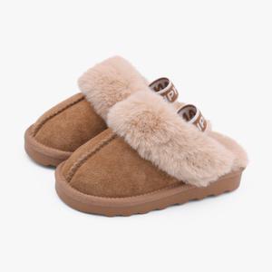 [키펀트] 플러피 스웨이드 아동 퍼 슬리퍼