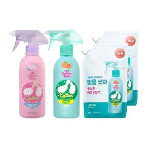 온더바디 발을씻자 코튼풋샴푸 비누향 385ml, 1개 + 자몽 용기 385ml, 1개 + 리필 500