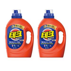 테크 베이킹+구연산 액체세제, 일반 용기, 3L, 2개