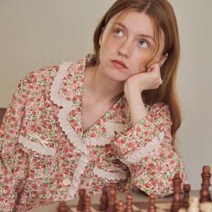 코렐리아 긴팔 여성페어 크림로즈 (21수)