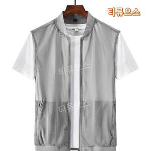 남성  기능성 조끼 시원한 여름 낚시 망사 매쉬 빠른 건조 빅사이즈 티류으스