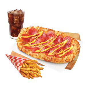 피자헛 (1인 피자) 치즈 페페로니 플래츠 세트