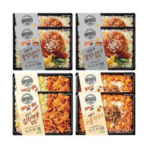 온더고 함박스테이크정식 290g, 4개 + 김치제육덮밥 290g, 2개 + 더블치즈 차돌깍두기