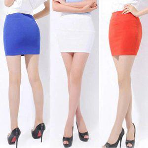 빅사이즈 슬림핏 무지 모던 여자 하이웨스트 스커트 심플 프렌치 데일리 밴딩 패션 여