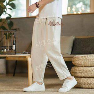 남자 모시바지 린넨 가벼운 팬츠 남성 루즈핏