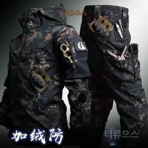 스즈끼방한복 스즈키복 남성용 전술 겨울 세트 밀리터리 야외 방풍 방수 멀티 포켓 티