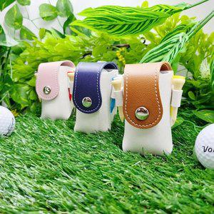 고급프리미엄 투톤 가죽골프공파우치 GF-201 마그네틱포켓 골프공가방 3컬러