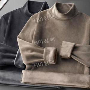 두꺼운 기모 안감 벨벳 느슨한 스타 캐주얼 남자 맨투맨 스웨터