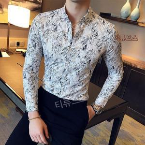 남성 라틴댄스복 상의 셔츠 사교 스포츠댄스 공연복 캐주얼 티류으스