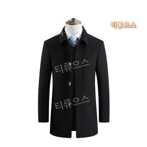 신델 겨울 기모 모직 반코트 정장 재킷 티류으스