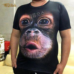 웃긴티셔츠 새로운 패션 동물 사자 프린트 개 티셔츠 캐주얼 반팔여름인쇄 여자 원 티