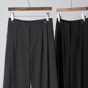 (안나앤플러스) A. 릭스 버튼 와이드 슬랙스[팬츠D0708I02] 빅사이즈