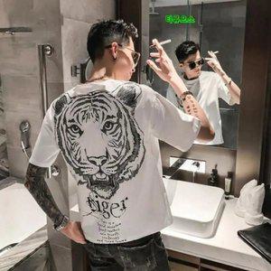 호랑이티 남자 좋은기운 3D 동물티셔츠