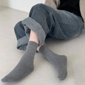 국산 남여 통파일 보온 롱 양말 3켤레