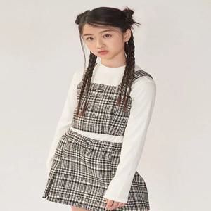 여아 트위드 뷔스티에 긴팔티 세트_PYE4TR2760CBK