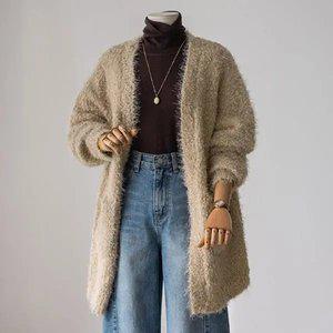 (안나앤플러스) A. 세딘 헤어리 니트 가디건[가디건D0917I01] 빅사이즈