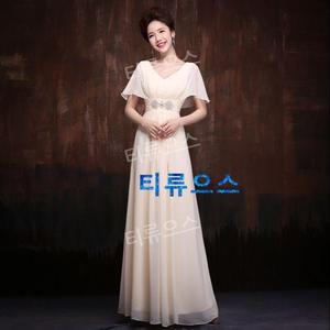 우아한 돌잔치 무대복 파티복 이브닝 연주복 합창단 공연 합창 쉬폰 드레스 티류으스
