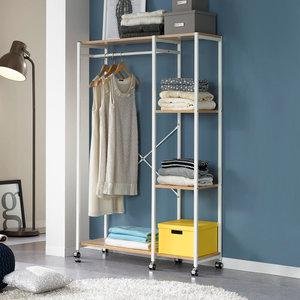 KM-T6330 스틸 수납행거 선반형 다용도 수납 선반 드레스룸 미니 옷장 옷걸이 행거 스