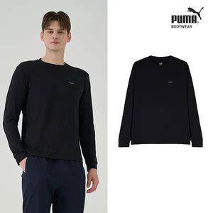 [푸마] 남성 에센셜 롱 슬리브 티셔츠 (블랙)
