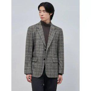 [빈폴] 코튼 혼방 브러쉬 체크 재킷 - 베이지 (BC4811C05A)