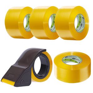 [신흥] 박스 테이프 경포장 투명 80M 5개 + 토니코 커터기 1개