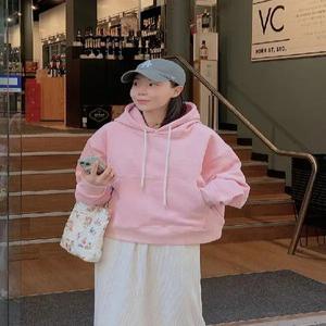 MADE 탄탄 로고 세미크롭 후드 (4color)