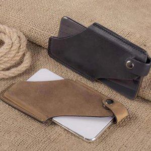 다기능 허리 가방 PU 가죽 벨트 클립 핸드폰 홀스터 여행 하이킹 휴대폰 케이스