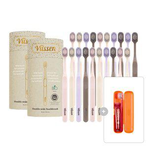 뷰센 더블와이드 칫솔 파스텔 에디션 12입+8입+양치키트