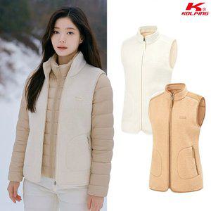 콜핑 2174VK594W 보온 이너 테디 뽀글이 여자 겨울 등산 플리스 후리스 조끼