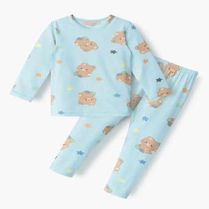 유니프랜드 블루곰 피치웜 9부내의 아동 유아 기모 실내복 상하세트