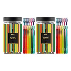 쿤달 소프트 앤 클린 항균 이중미세모 칫솔 부드러운모, 12개입, 2개