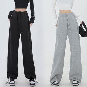 힙제이 와이드팬츠 슬랙스 신상팬츠 여성 와이드핏 밑단 스트링