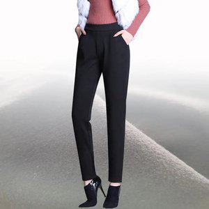 힙제이 부드러운 기모와 예술핏 스판 슬랙스 빅사이즈까지 블랙 겨울 여성바지 4XL