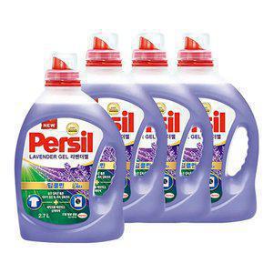[T감사제가격 39,900원] 퍼실 라벤더 드럼/일반 겸용 액체세제, 2.7L, 4개