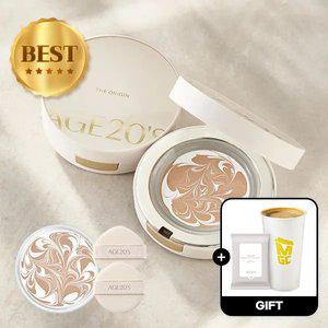 (40%+7%묶음할인/커피쿠폰+클렌징티슈)에이지투웨니스 디오리진 에센스 팩트 화이트라