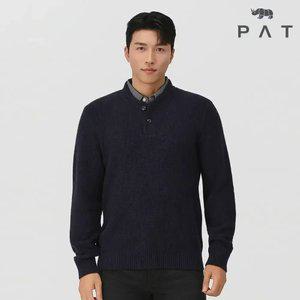 [PAT 남성] 울혼방 멜란지 이중에리 스웨터_1I73602