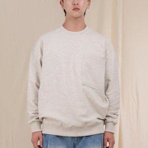 엘라모 쭈리 베이직 무지 포켓 오버핏 맨투맨