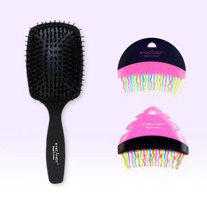 아이캔디 볼륨 헤어 정전기브러쉬+반달브러쉬 2종 세트
