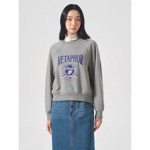 [에잇세컨즈] 래글런 슬리브 기모 그래픽 스웨트 셔츠  그레이 (324X41LYH3)