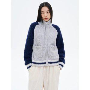 [에잇세컨즈] 컬러블로킹 부클 카디건  그레이 (12515AMQA3)