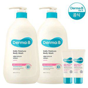 [공식] 더마비 데일리 모이스처 (대용량) 바디워시 (프레쉬피치) 880ml x2개+(랜덤견본